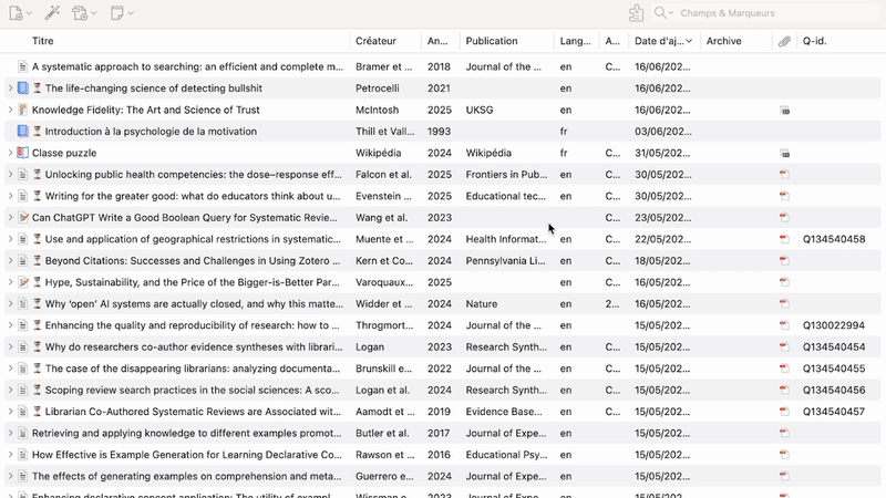 Installation d'une extension via Add-on Market for Zotero