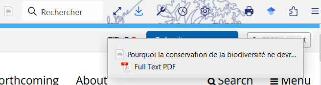 Message de progression de l'enregistrement dans la bibliothèque en ligne affiché dans le navigateur, après un clic sur le bouton du connecteur Zotero